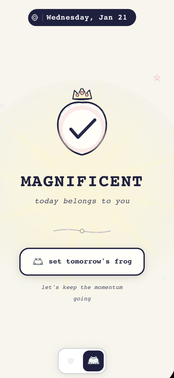 Eat The Frog pricing screen